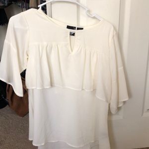 Size small keyhole blouse with layers